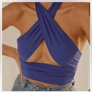 Peppermayo “Essie Multi Halter Top”
-Color: Cobalt